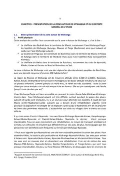 Grandes concessions à la stabilité de l'Est de la RD Congo