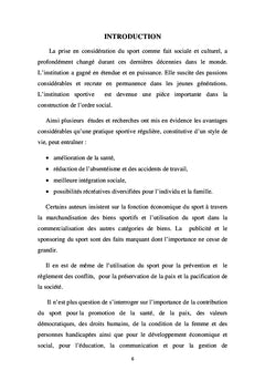 Sport et developpement : Reseaux et Institutions