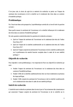 Sentiment des investisseurs et volatilité du marché