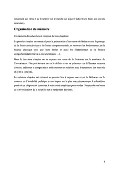 Sentiment des investisseurs et volatilité du marché