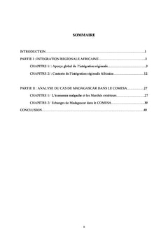 Integration regionale et liberalisation des echanges en AFRIQUe