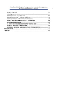 Etude de prefaisabilite pour l'emergence d'une industrie siderurgique