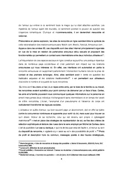 Les relations amoureuses A l'epreuve de la rencontre en ligne