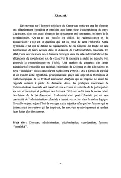 La participation de la femme dans le processus de décolonisation