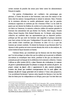 La participation de la femme dans le processus de décolonisation