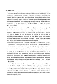 Profil épidémio-clinique et étiologique des opérés de la cataracte