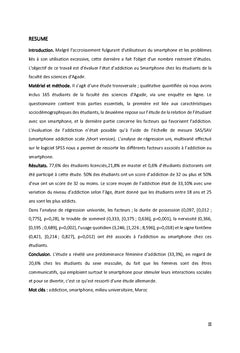 L'addiction au Smartphone dans le milieu universitaire au Maroc
