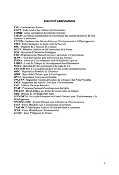 La mise en oeuvre de la CITES au Burkina Faso