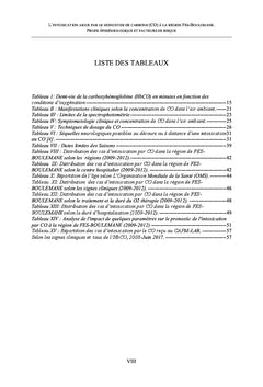 L'intoxication par le Monoxyde de Carbone A la region de Fes-Boulemane