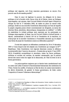 Statut du President de la Republique et stabilite du regime politique