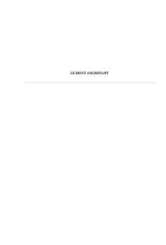 Le bruit asignifiant