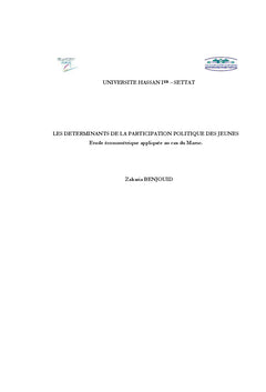 Determinants de la participation politique des jeunes