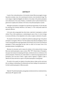 Determinants de la participation politique des jeunes