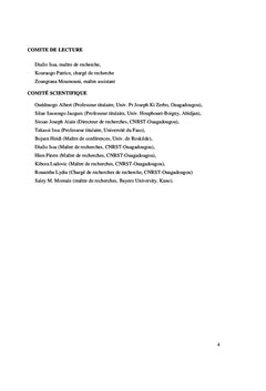 Actes du colloque de Ouagadougou
