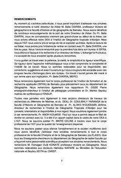 Stratégies d'insertion socioéconomique des migrants à Bamako