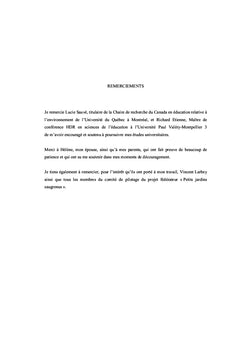 Jardin et jardinage à l'école