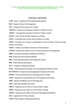 Gestion des projets dans le domaine de l'Environnement