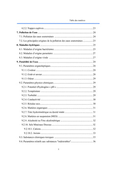 Analyse physicochimique et bacteriologique des eaux souterraines