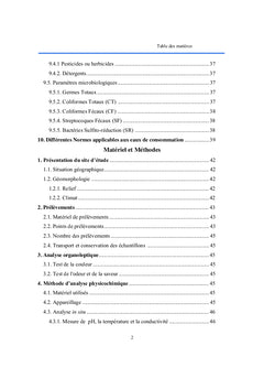 Analyse physicochimique et bacteriologique des eaux souterraines