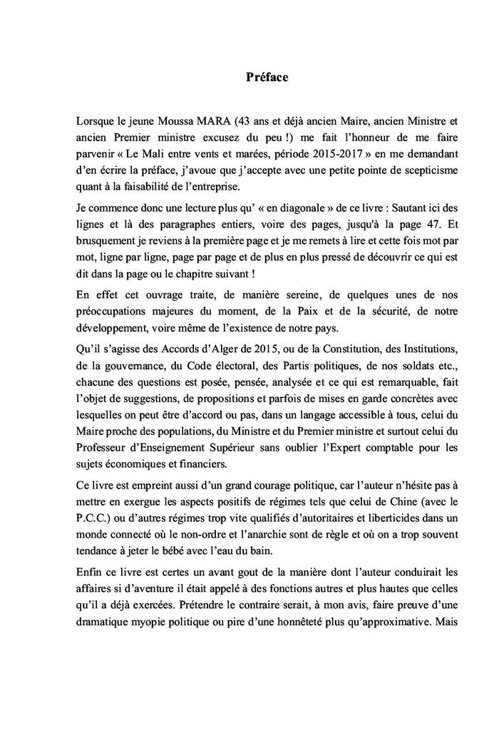 Le Mali entre vents et marrées, 2015 - 2017