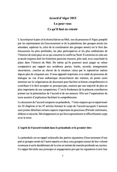 Le Mali entre vents et marrées, 2015 - 2017