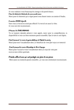 Classification de TURA dans la leucemie myéloide chronique