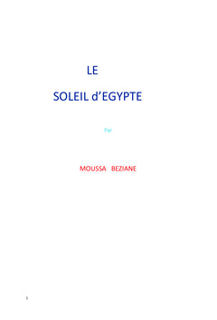 Le soleil d'egypte
