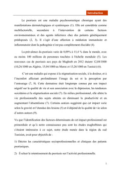 Impact du psoriasis sur l'activité professionnelle