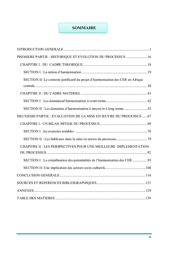 L'Harmonisation Des Politiques D'Intégration en Afrique Centrale: