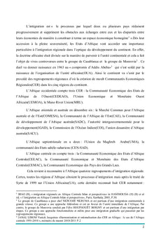 L'Harmonisation Des Politiques D'Intégration en Afrique Centrale:
