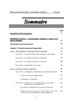 L'interprétation comptable