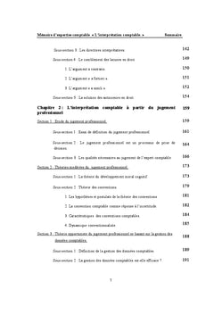L'interprétation comptable