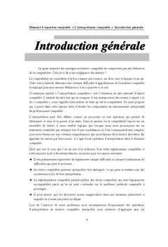 L'interprétation comptable