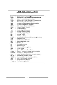 Apport de la télédétection et du système d'information géographique