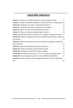 Apport de la télédétection et du système d'information géographique