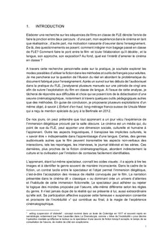 L'utilisation de séquences de film en classe de FLE