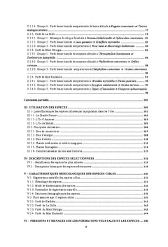 Caractéristiques écologiques des forêts denses humides des Comores
