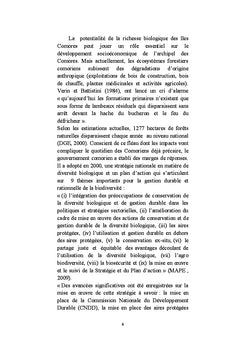 Caractéristiques écologiques des forêts denses humides des Comores