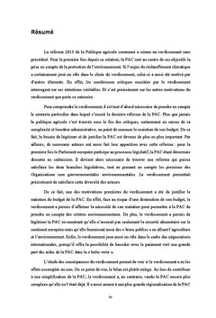 La PAC se met au vert