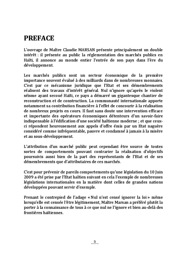 L'essentiel sur le droit des marchés publics en Haïti