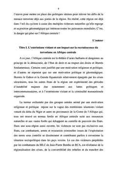 Antiterrorisme et promotion de l'etat de droit en Afrique centrale