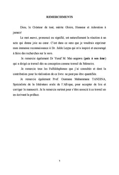 SORO : Pratique culturelle d'initiation Peule