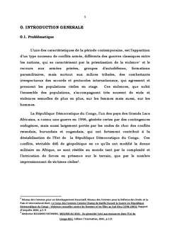 Problématique de la réinsertion psycho-sociale des femmes violées