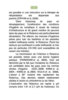 Etude sur la morbidité de la diarrhée à rotavirus chez les enfants