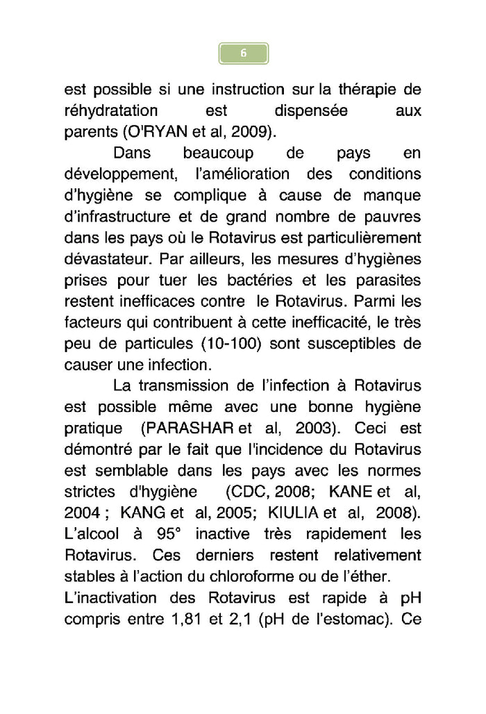Etude sur la morbidité de la diarrhée à rotavirus chez les enfants