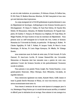 Economie solidaire et vulnérabilité sociale: cas de la ville de Douala