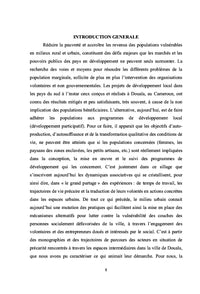 Economie solidaire et vulnérabilité sociale: cas de la ville de Douala