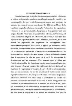 Economie solidaire et vulnérabilité sociale: cas de la ville de Douala