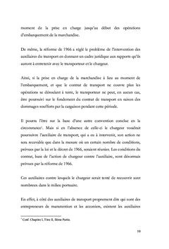 La prise en charge des marchandises en Droit Maritime