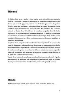 Valorisation économique des graines de Parkia biglobosa (néré)
